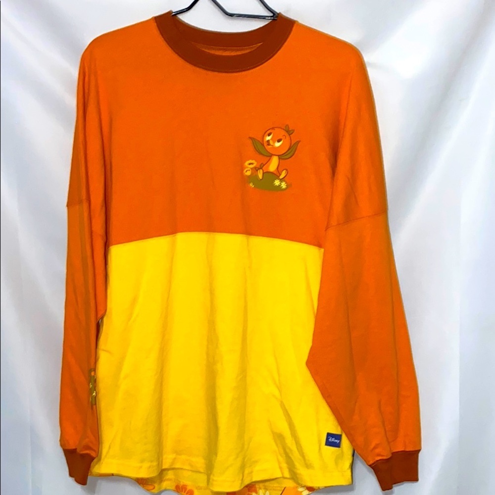 DISNEY‎ SPIRIT JERSEY  WO SIZE MEDIUM FLOWER FESTIVAL EPCOT ORANGE YELLOW CLEAN